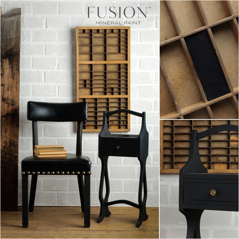 Coal Black Fusion Mineral Paint Painted Furniture