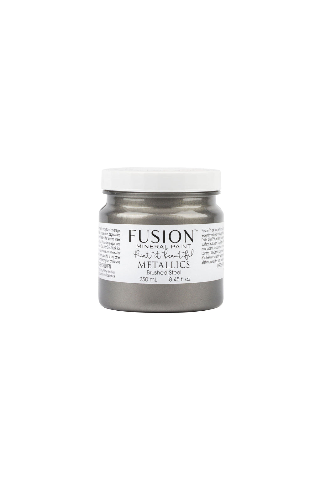 Brushed Steel Metallic Fusion Mineral Paint 260 ml